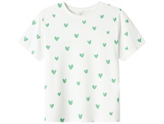 Name It t-shirt white with green hearts